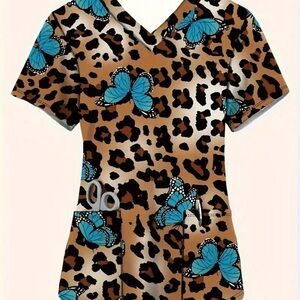 Butterfly Print Women's Top